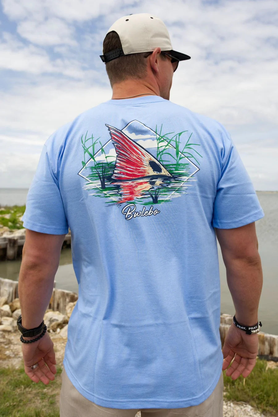 Fish Fin T-Shirt - Heather Periwinkle