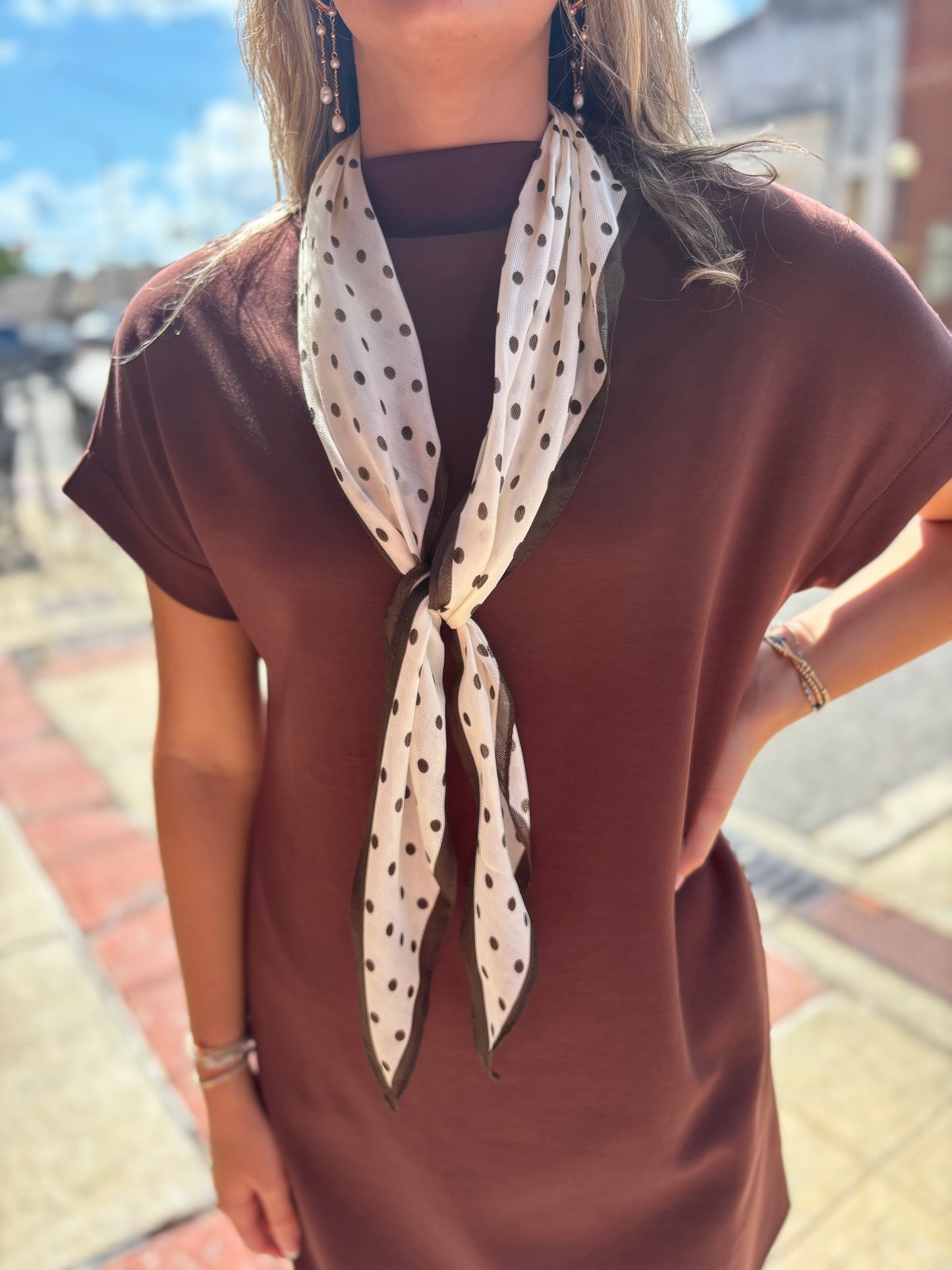 Scuba Mock Neck Midi