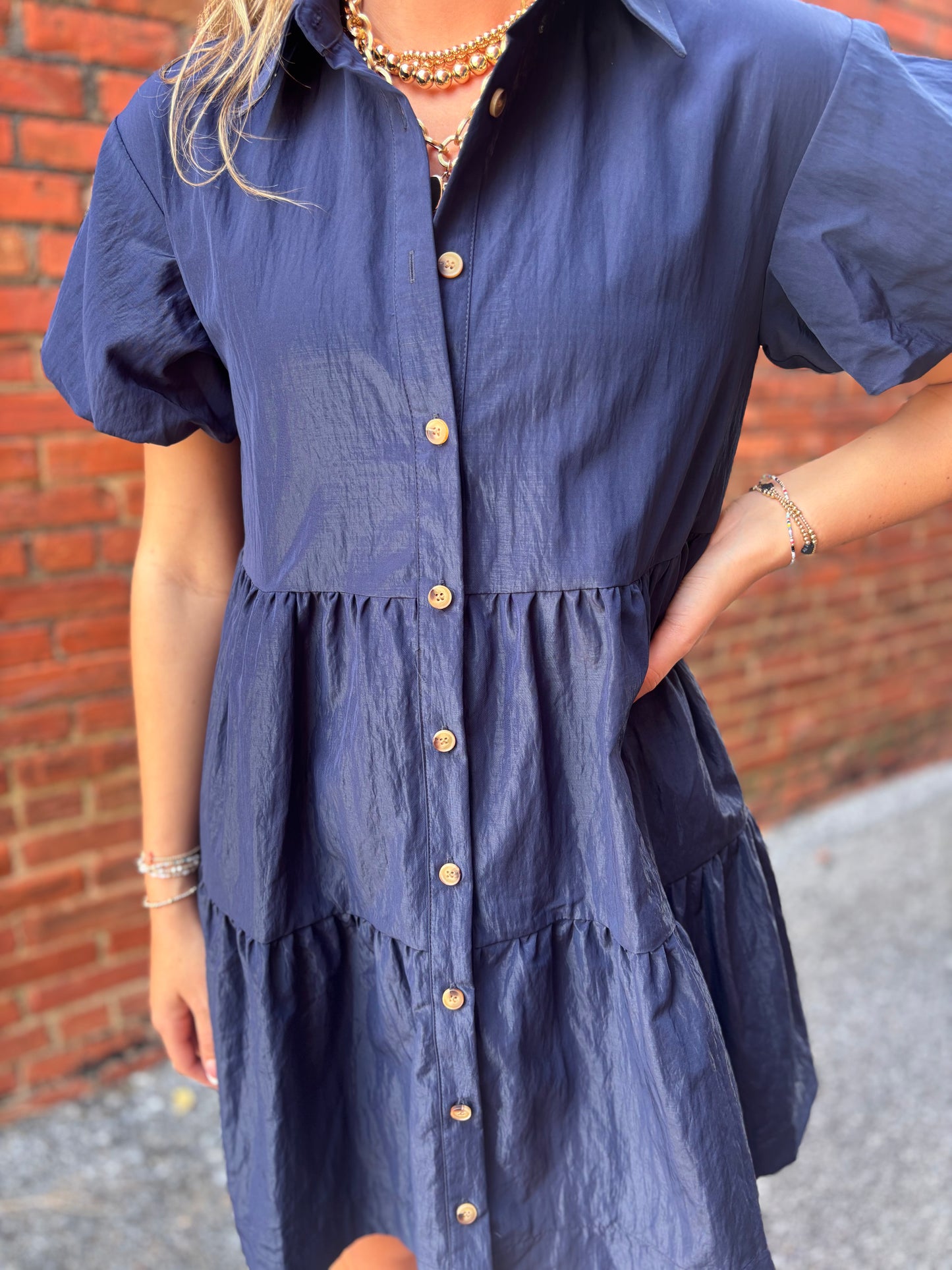 Navy Shimmer Dress