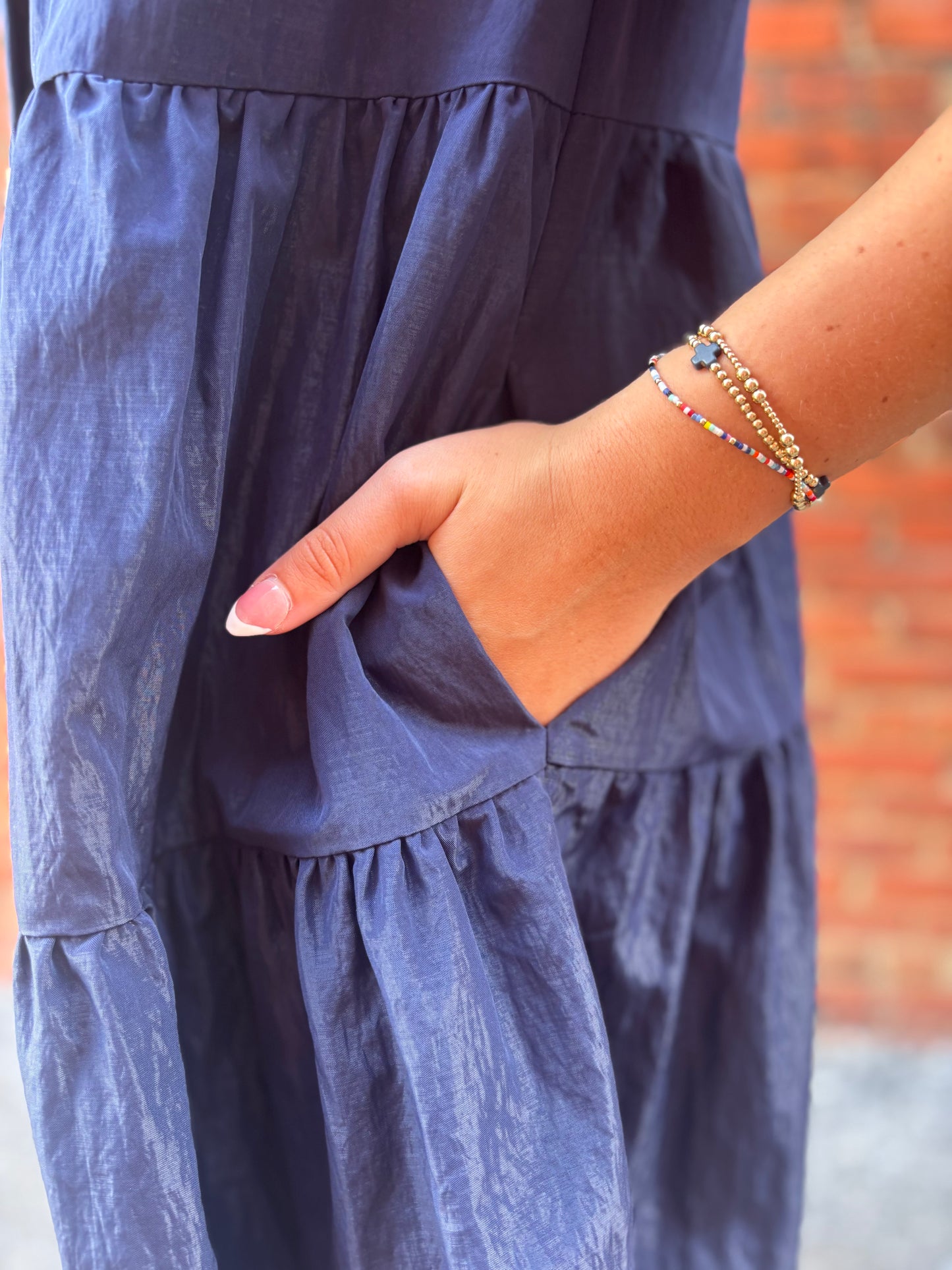 Navy Shimmer Dress