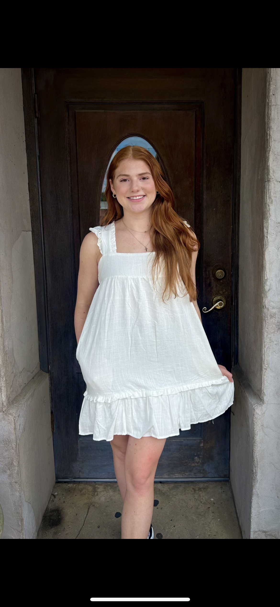 White Ruffle Dress