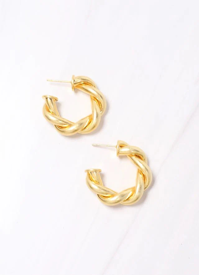 Raymonde Twist Hoop Earrings