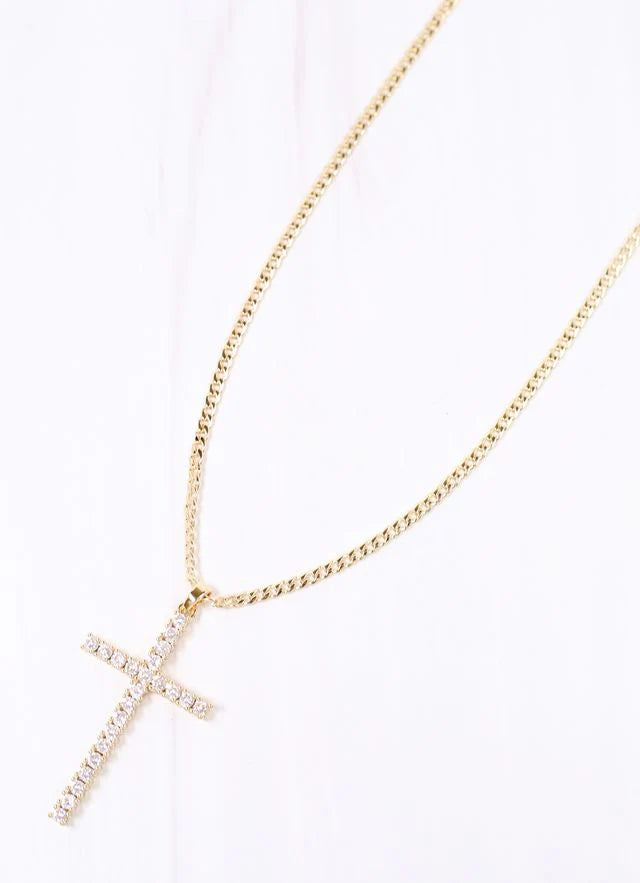 Erika CZ Cross Necklace