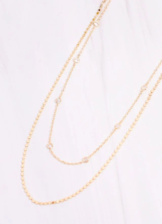 Freman Layered CZ Necklace