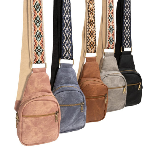 Acid Wash Sling Bag