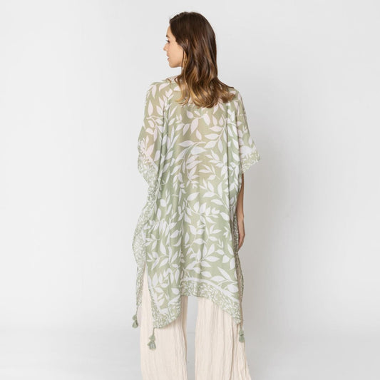 Leaf Printed Kimono