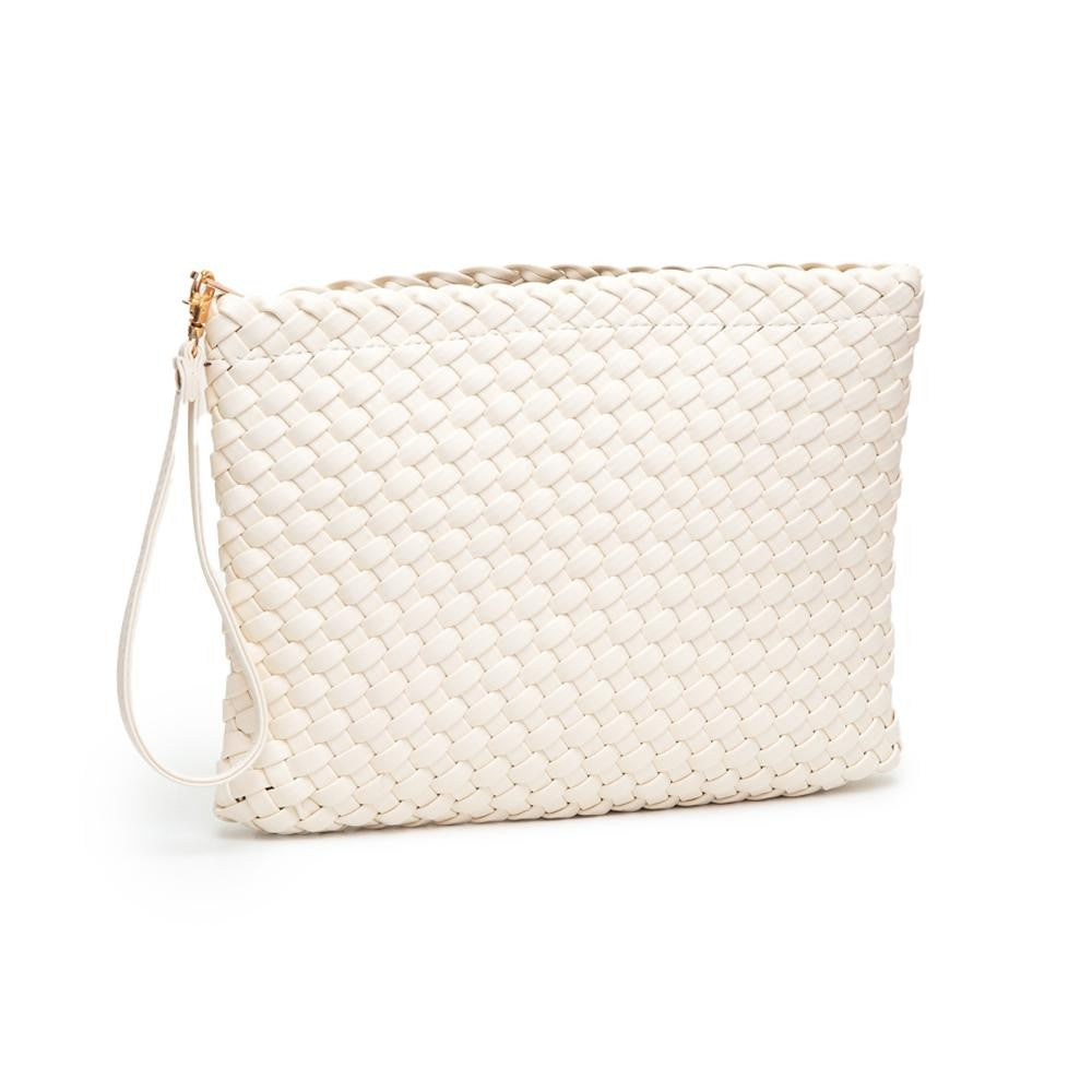 Basket Weave Wristlet Clutch