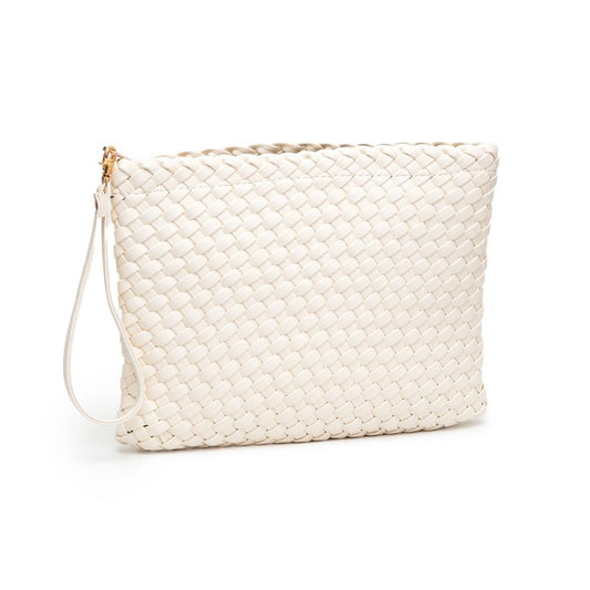 Basket Weave Wristlet Clutch