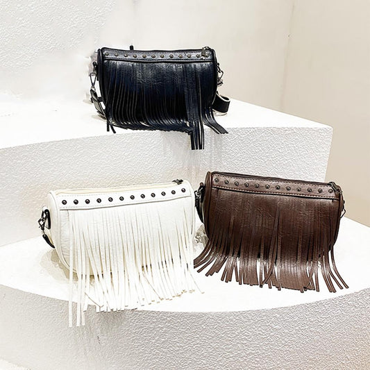 Leather Fringe Crossbody