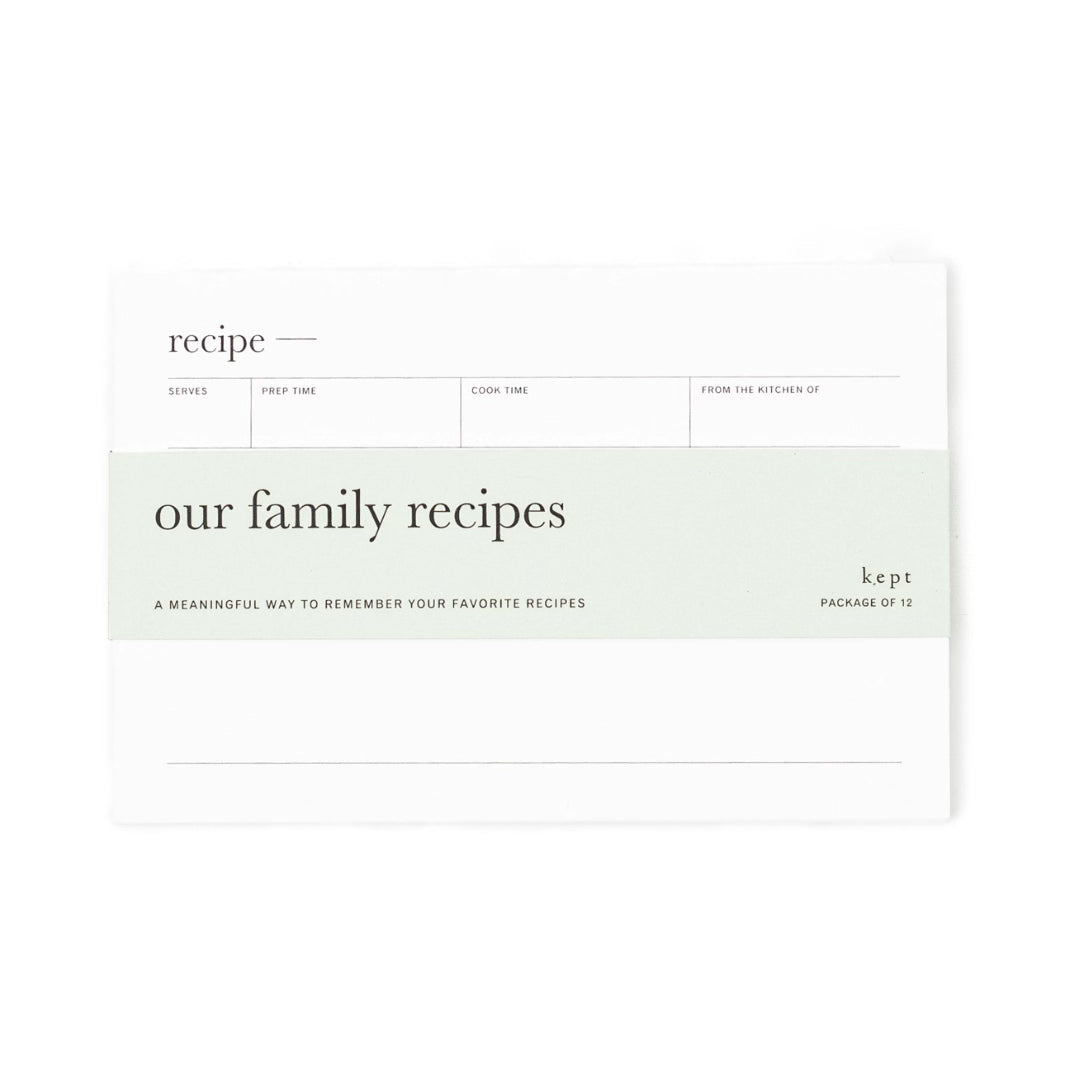 Recipe card set - 12 pack