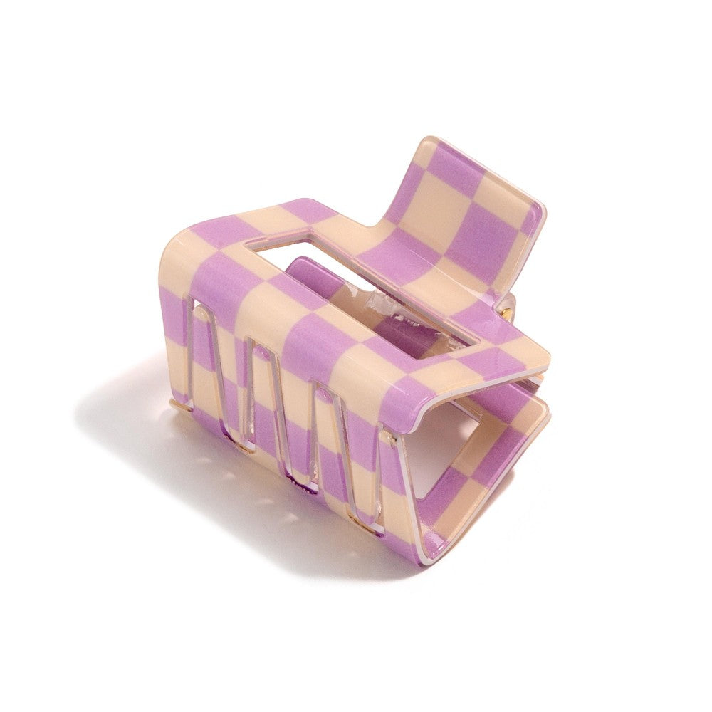 Checkered Squared Hair Clip