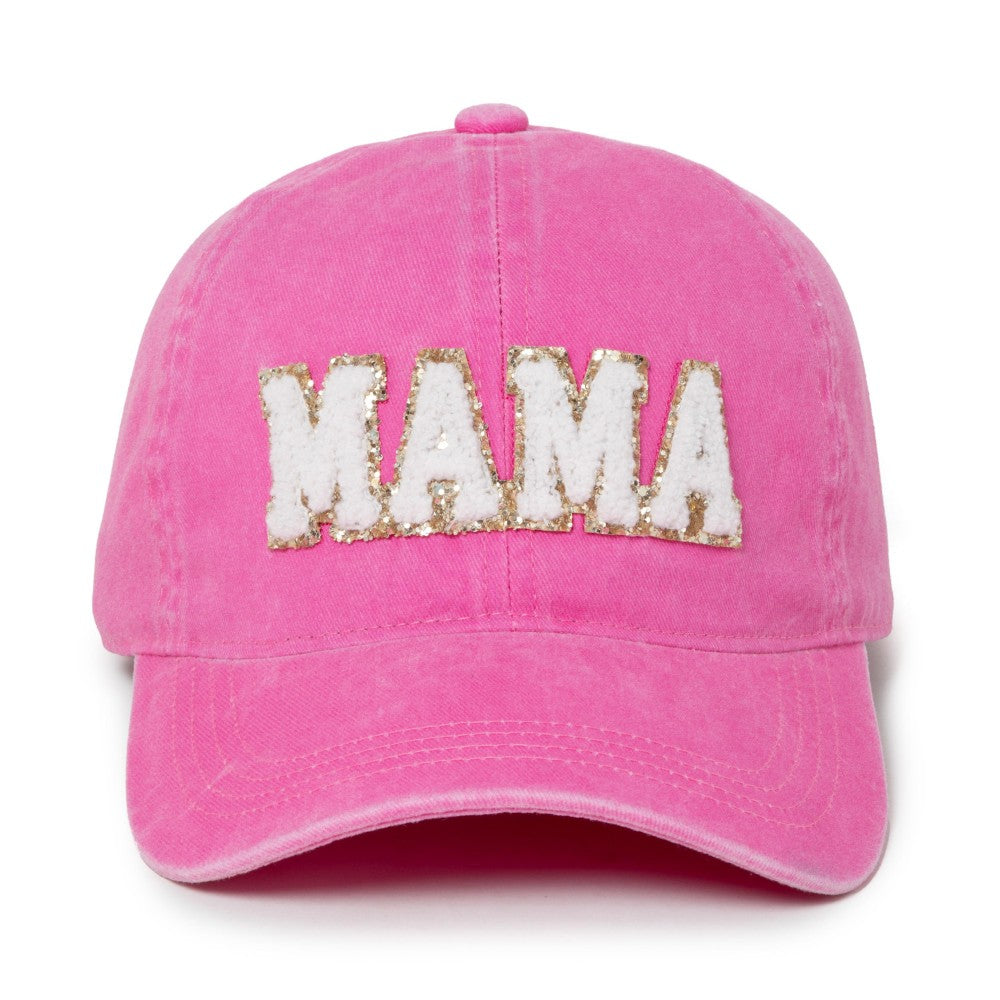 Glitter Chenille “MAMA” Hat