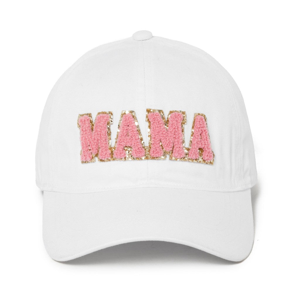 Glitter Chenille “MAMA” Hat