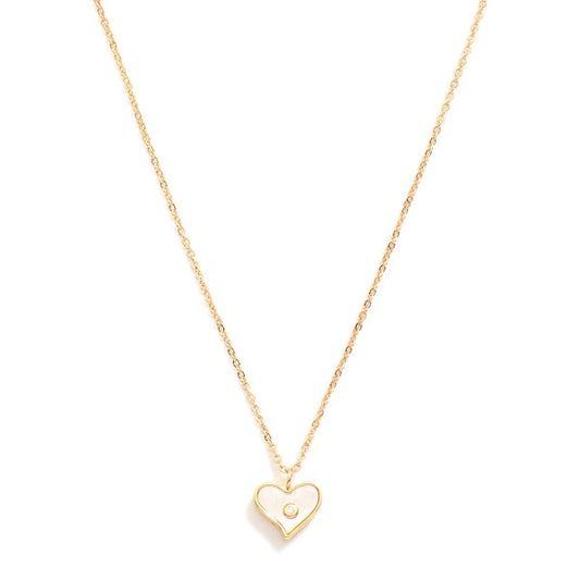 Pearlescent Heart Necklace