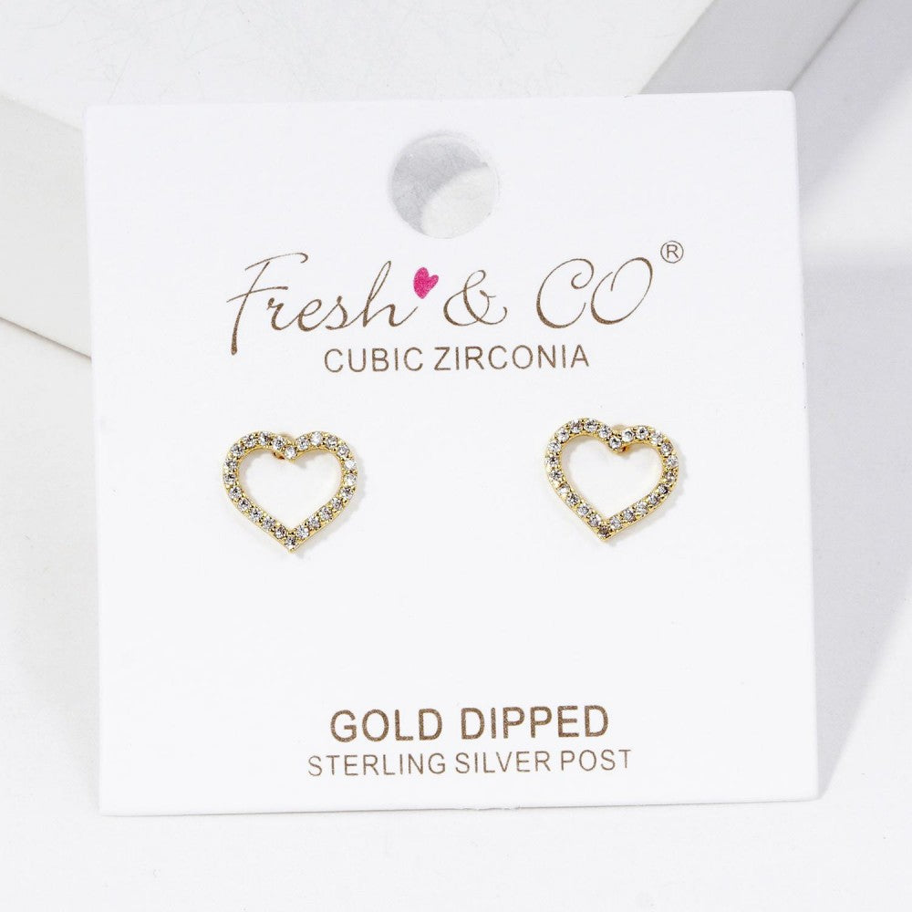 Hollow Heart Stud Earrings