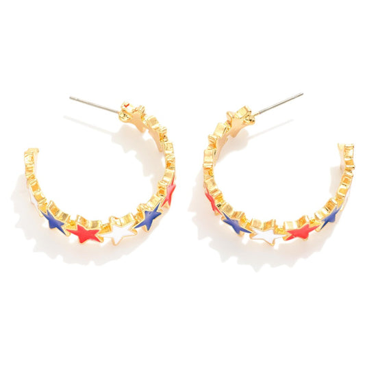 Star Hoop Earrings
