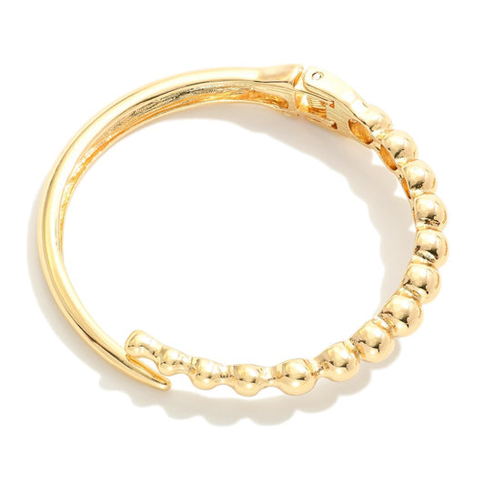 Tapered Hinged Metal Bracelet