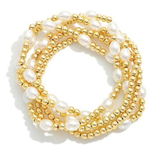 Gold Pearl Bracelet