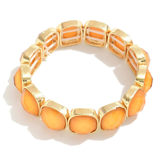Cushion Cut Rhinestone Bracelet