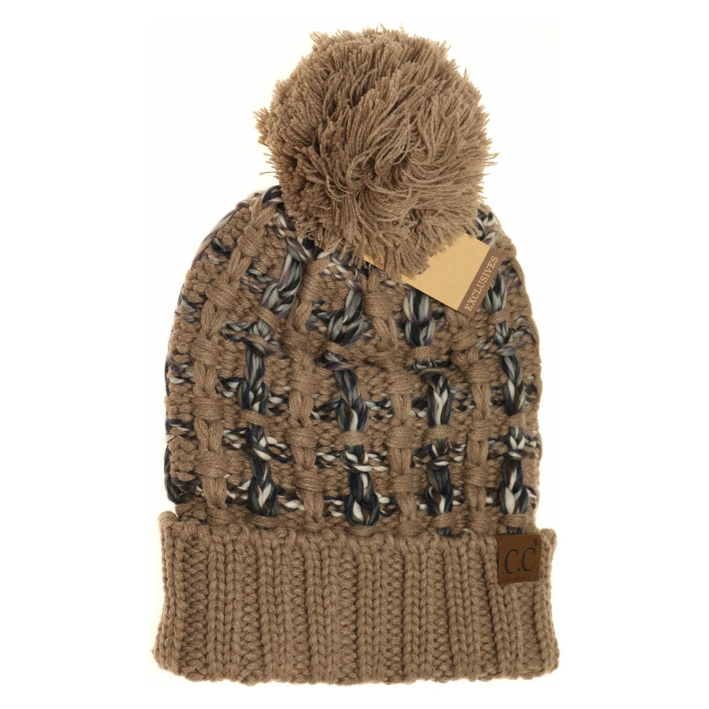 Ombré Double Slip-stitch Pom Beanie