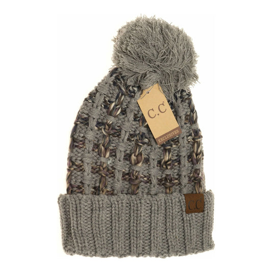 Ombré Double Slip-stitch Pom Beanie