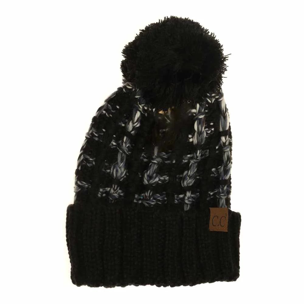 Ombré Double Slip-stitch Pom Beanie