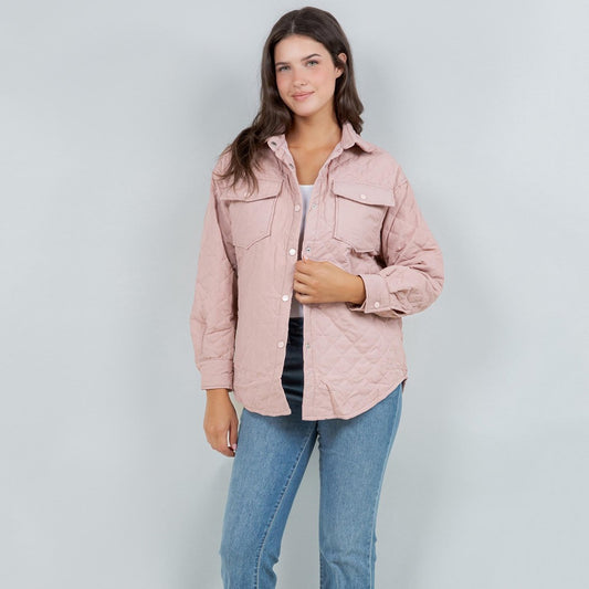 Light Weight Quilted Shacket