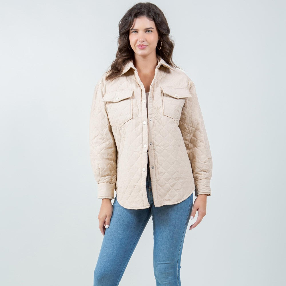 Light Weight Quilted Shacket