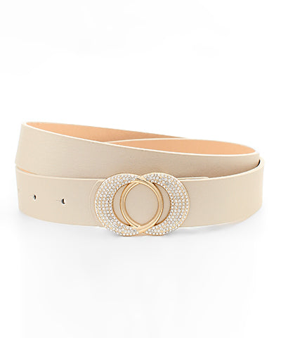 Paved Crystal Double Circle Belt