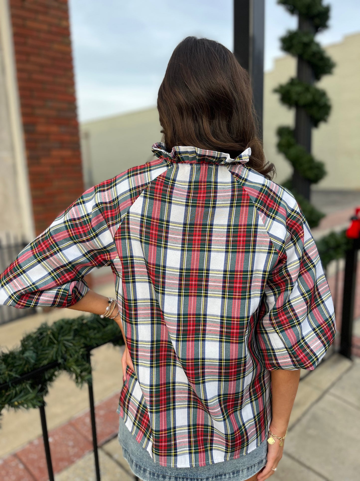 Plaid Donna Top