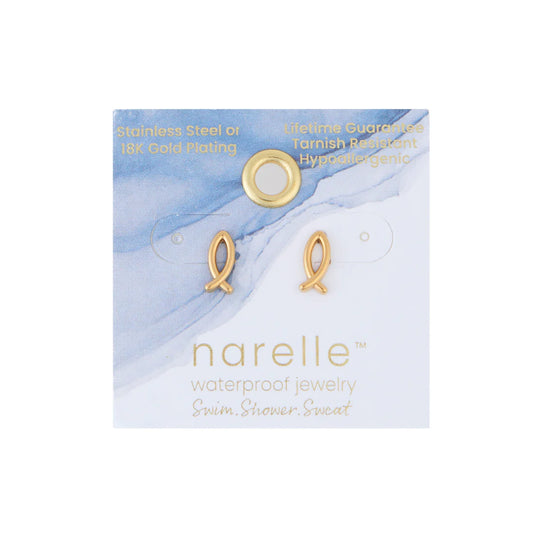 Narelle Waterproof Ichthys Stud Earrings