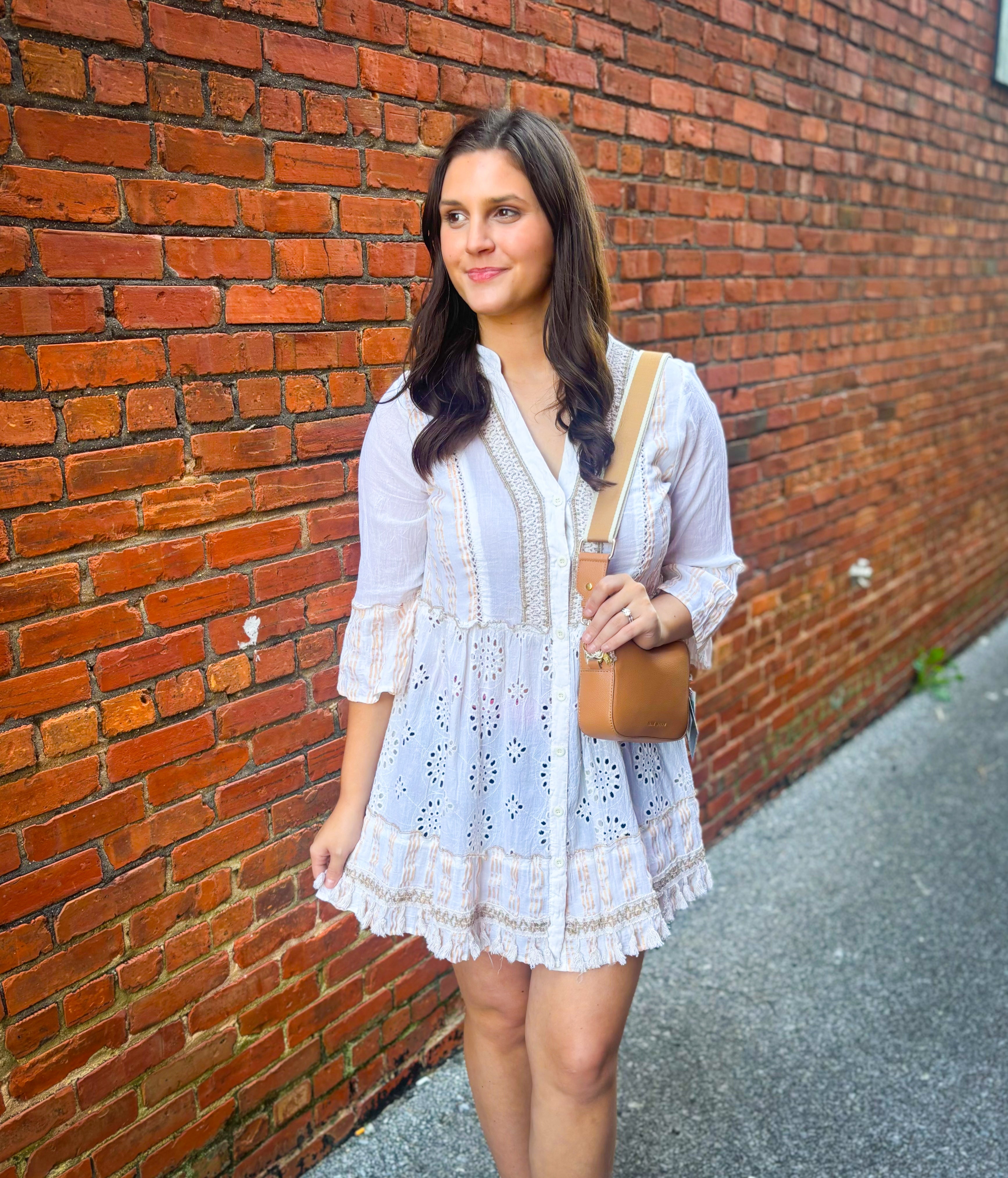 Cream Boho Dress Cedar Bloom Clothing Co LLC