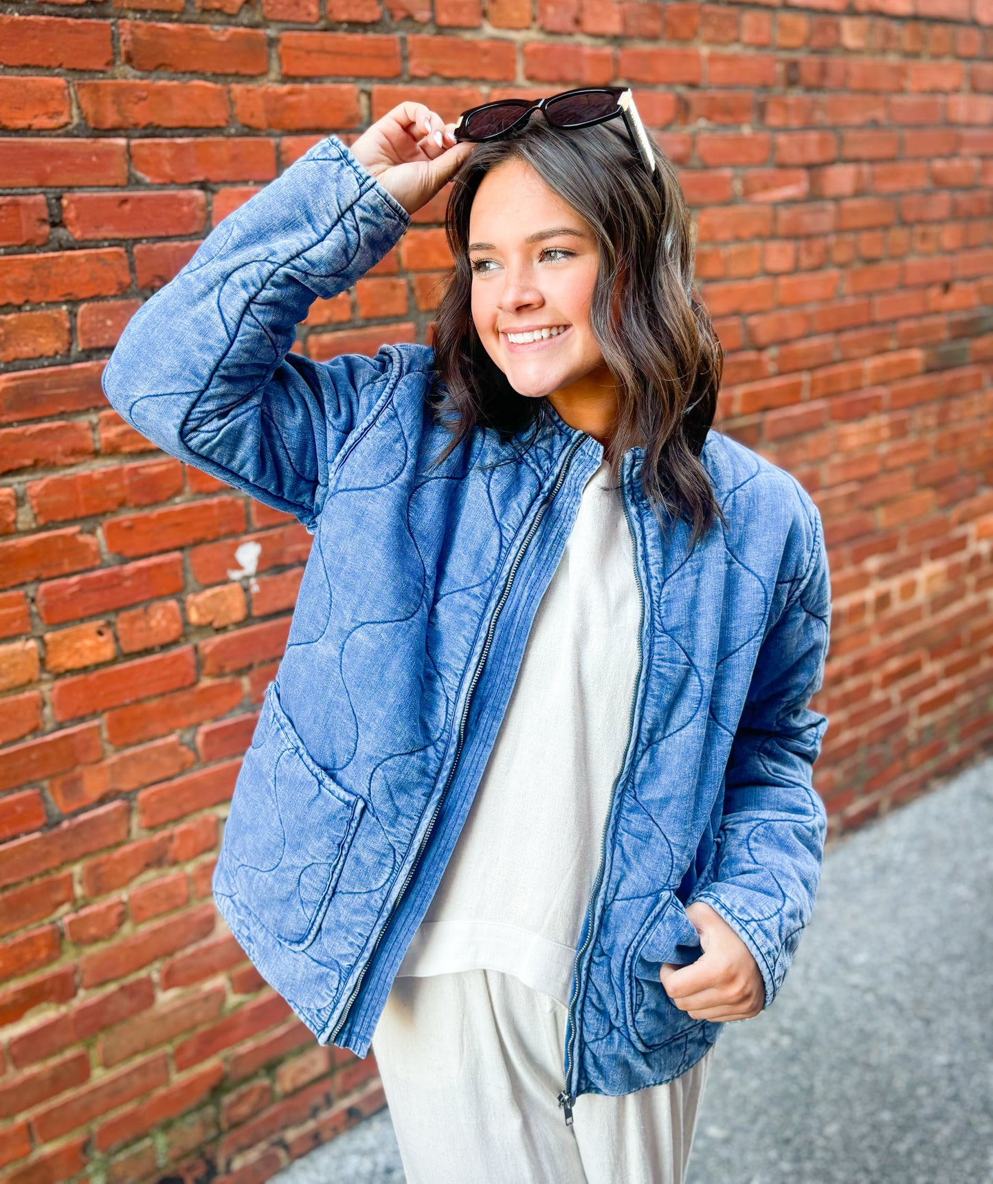 Denim Quilted Jacket