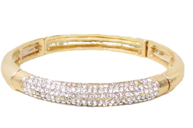Gold Rhinestone Accent Bracelet