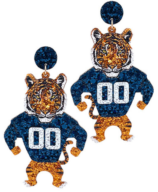 Glitter Tiger Earrings