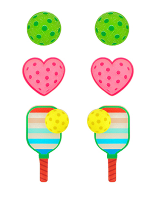 Pickleball Earring Set