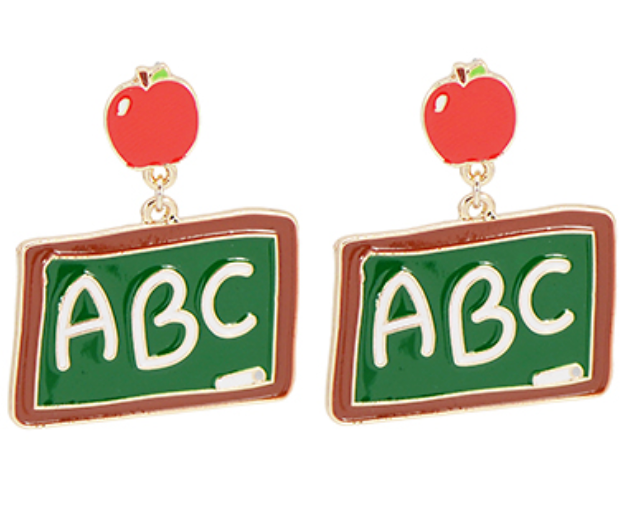 ABC Chalkboard Earrings