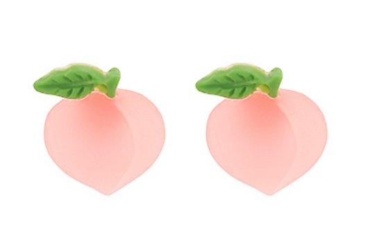 Large Pink Peach Studs