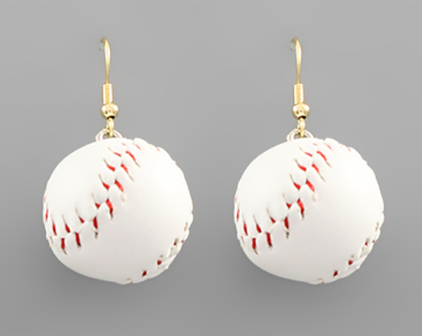 Mini Baseball Earrings