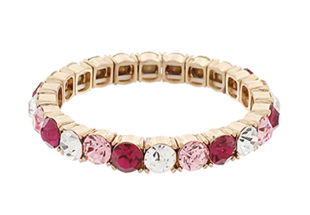 Pink & Red Stone Bracelet