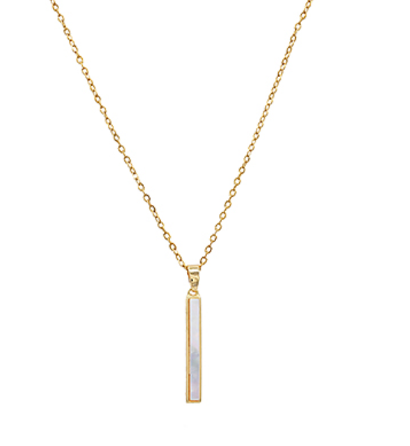 Pearl Bar Pendant Necklace