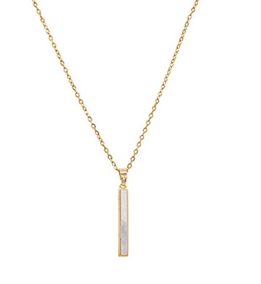 Pearl Bar Pendant Necklace
