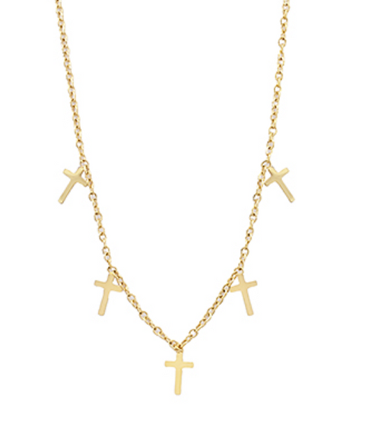 Gold Crosses Necklace