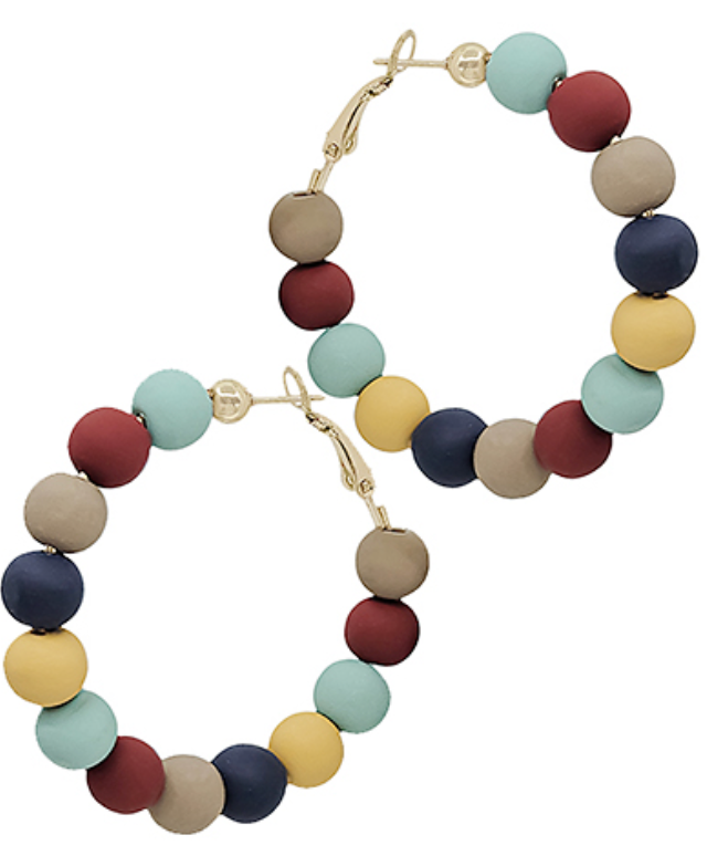 Colorful Clay Ball Hoops