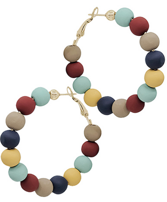 Colorful Clay Ball Hoops