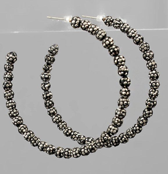 50mm Fireball Crystal Hoops