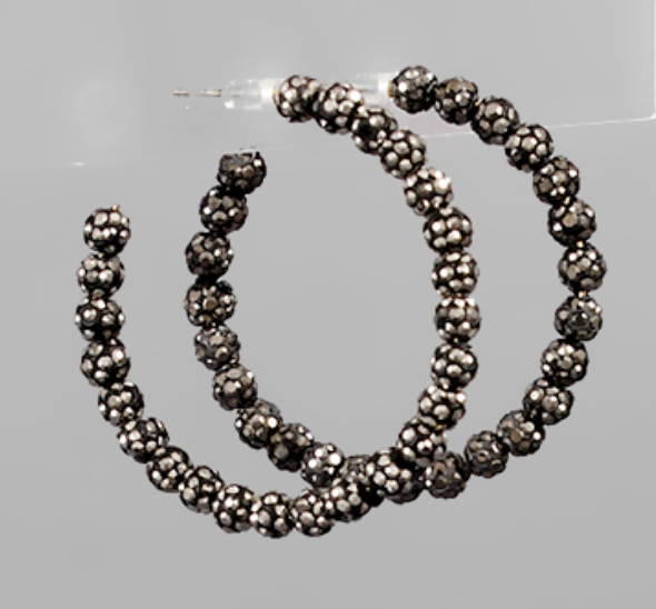 40mm Fireball Crystal Hoops