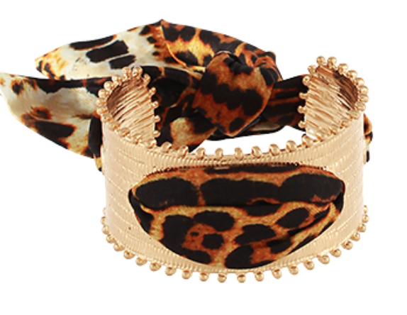 Leopard Gold Cuff Bracelet