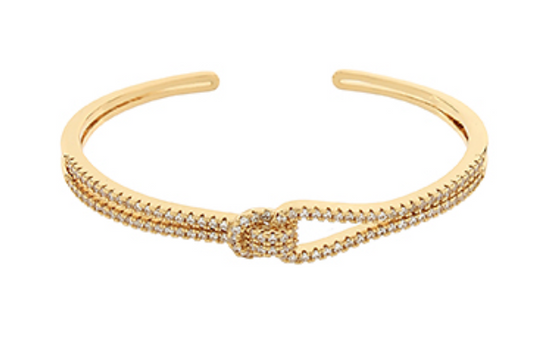 Layered CZ Cuff Bracelet