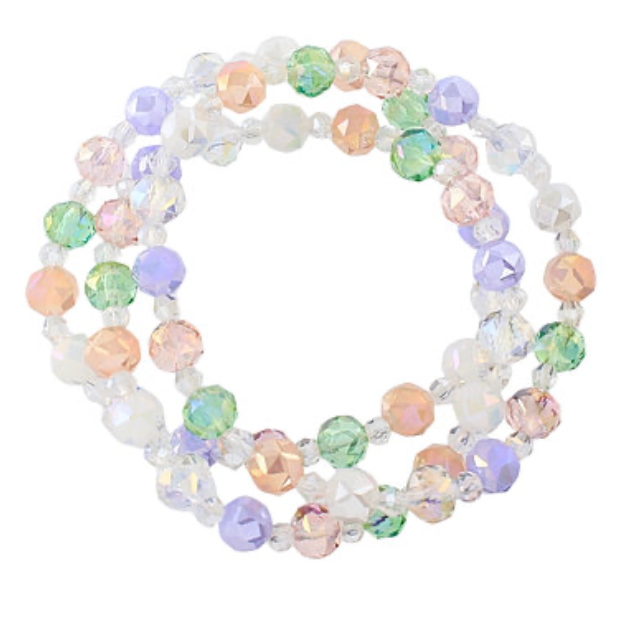 Light Multicolor Beaded Bracelet Set (3)